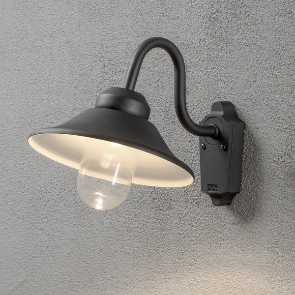 Vega Hook IP44 LED Wall Light in Black