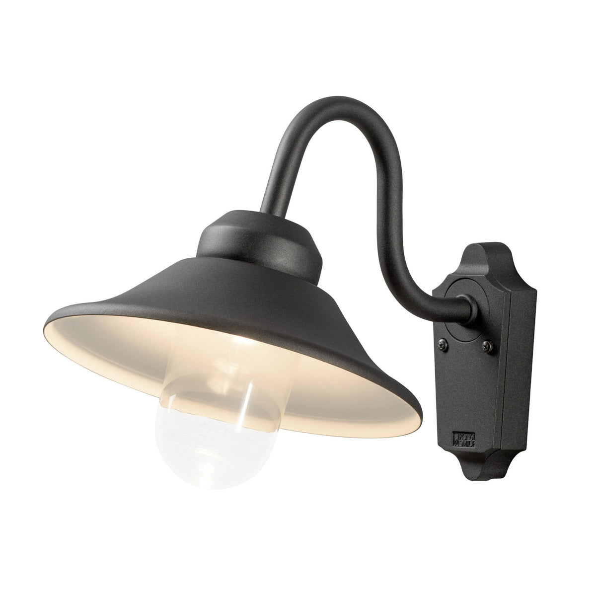Vega Hook IP44 LED Wall Light in Black