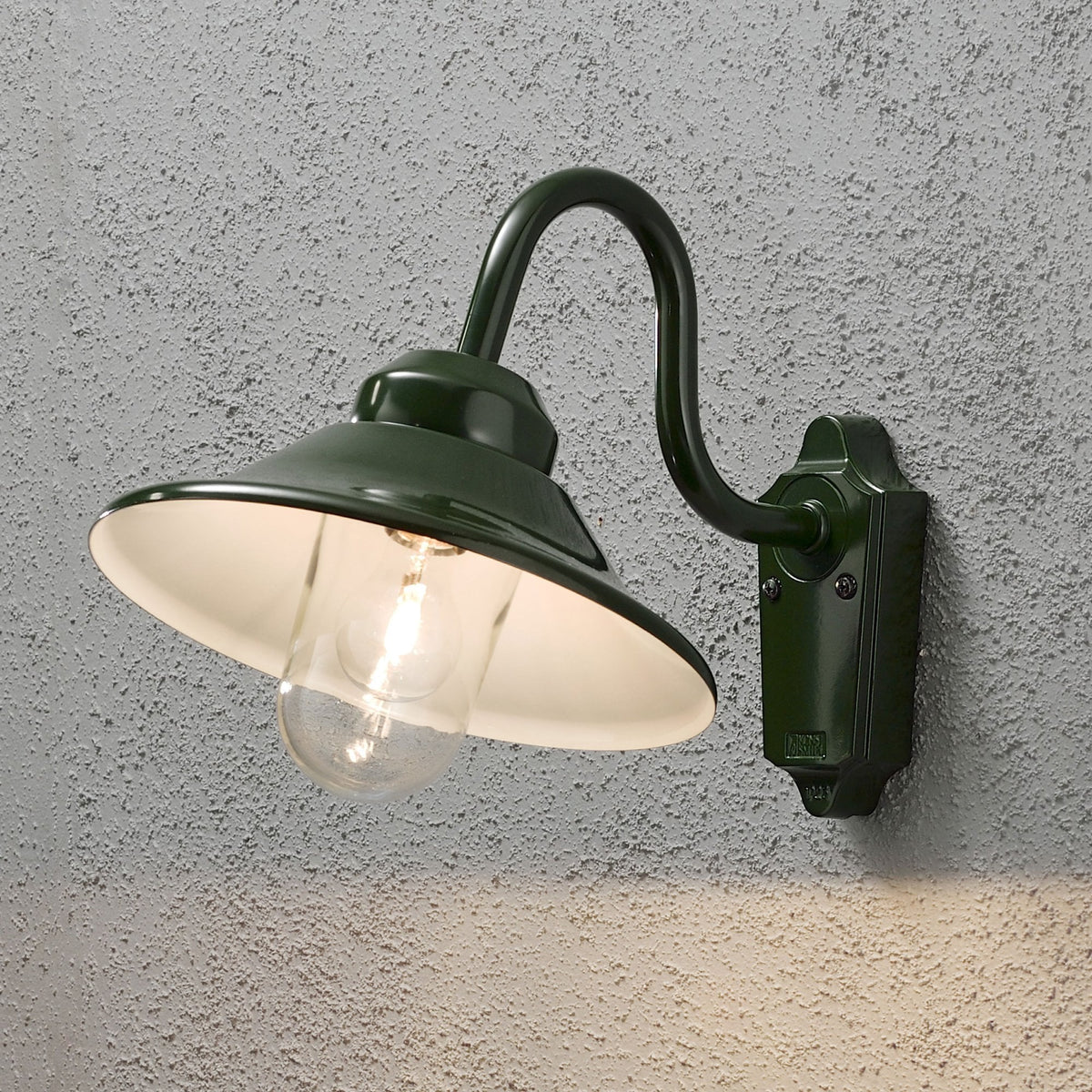 Vega Hook IP23 E27 Wall Light in Green