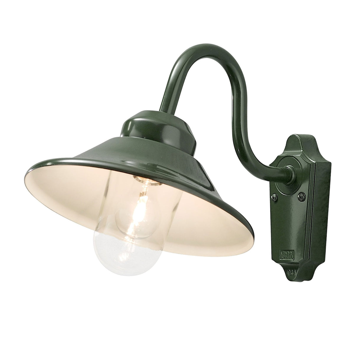 Vega Hook IP23 E27 Wall Light in Green