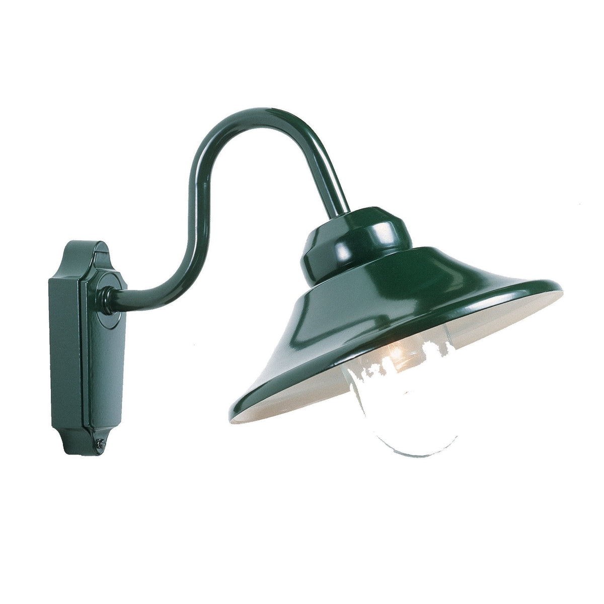 Vega Hook IP23 E27 Wall Light in Green