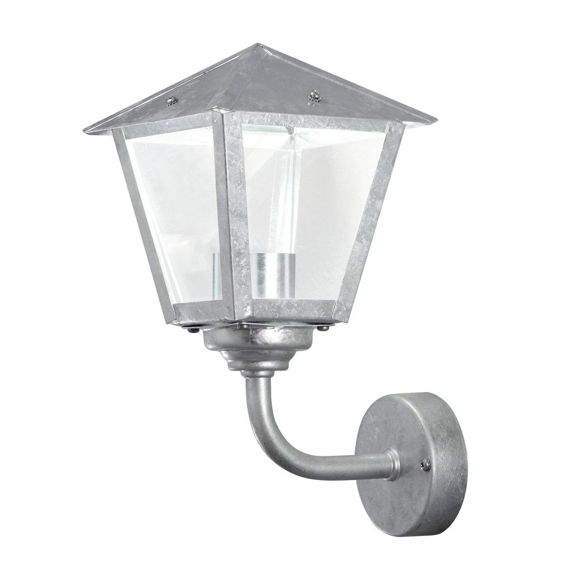 Benu IP23 LED Up Wall Light in a Galvanized Finish