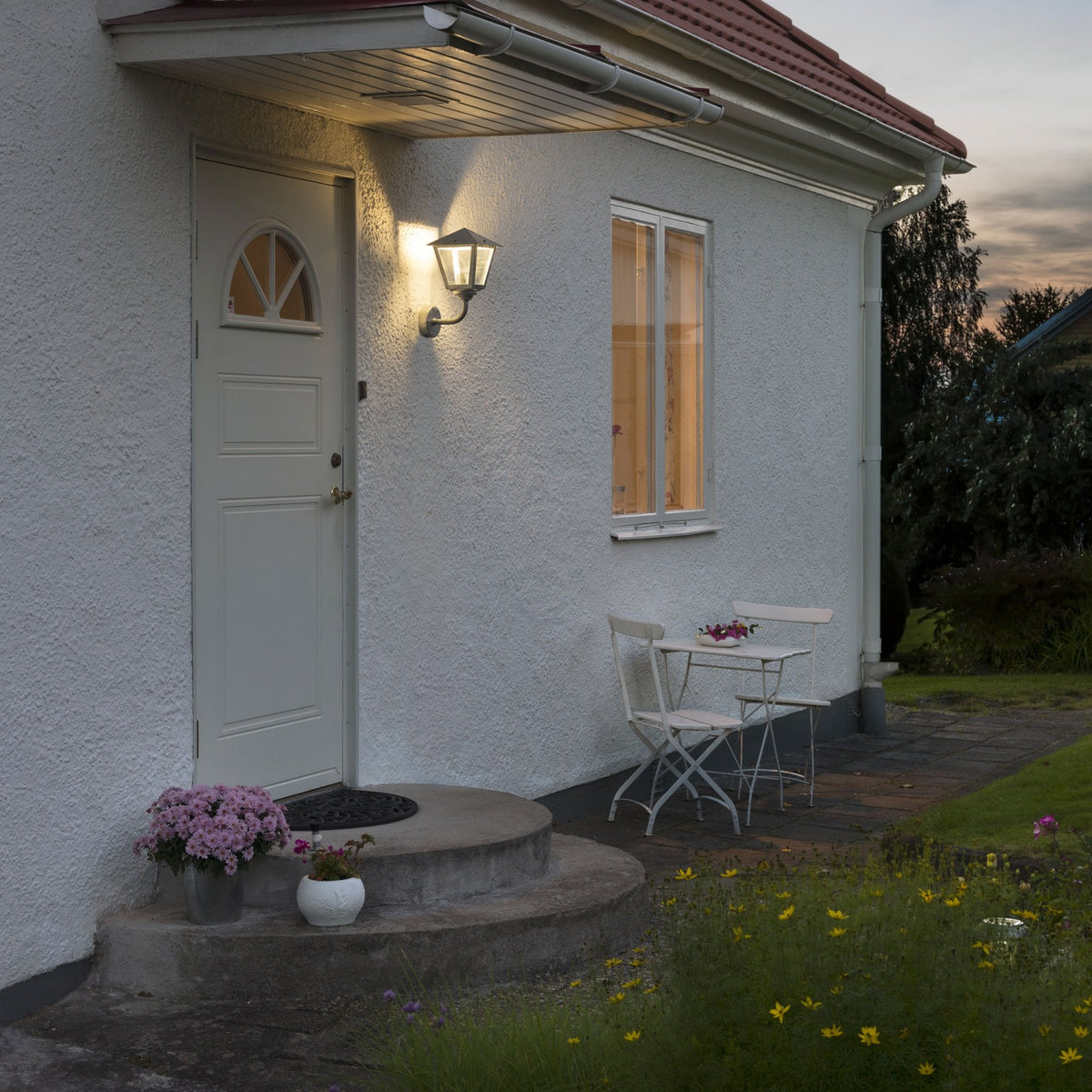 Benu IP23 LED Up Wall Light in a Galvanized Finish