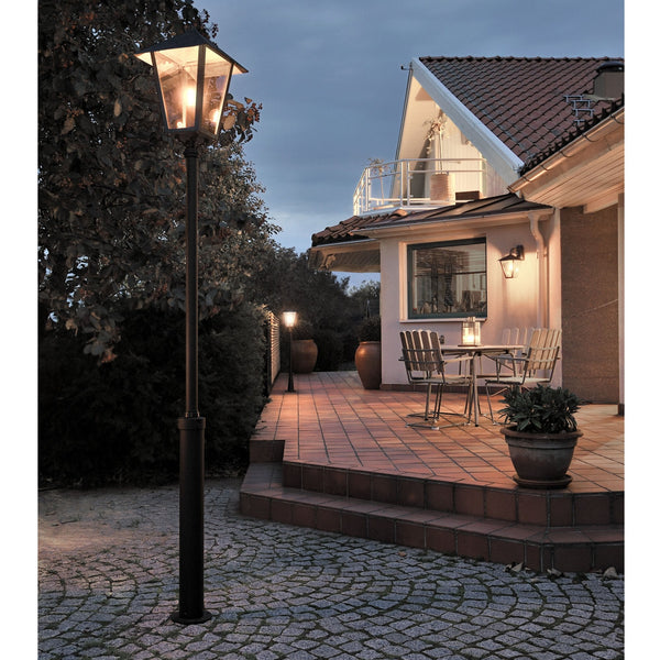 Benu 254cm IP23 Black Post Light with Black Taurus Pole