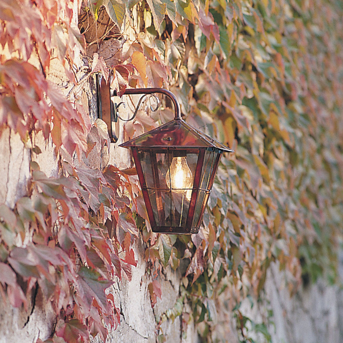 Fenix IP23 E27 Down Wall Light in Copper