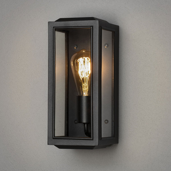 Carpi Small IP44 Exterior Wall Light in Black