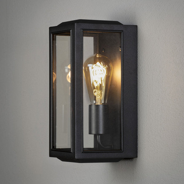 Carpi Small IP44 Exterior Wall Light in Black