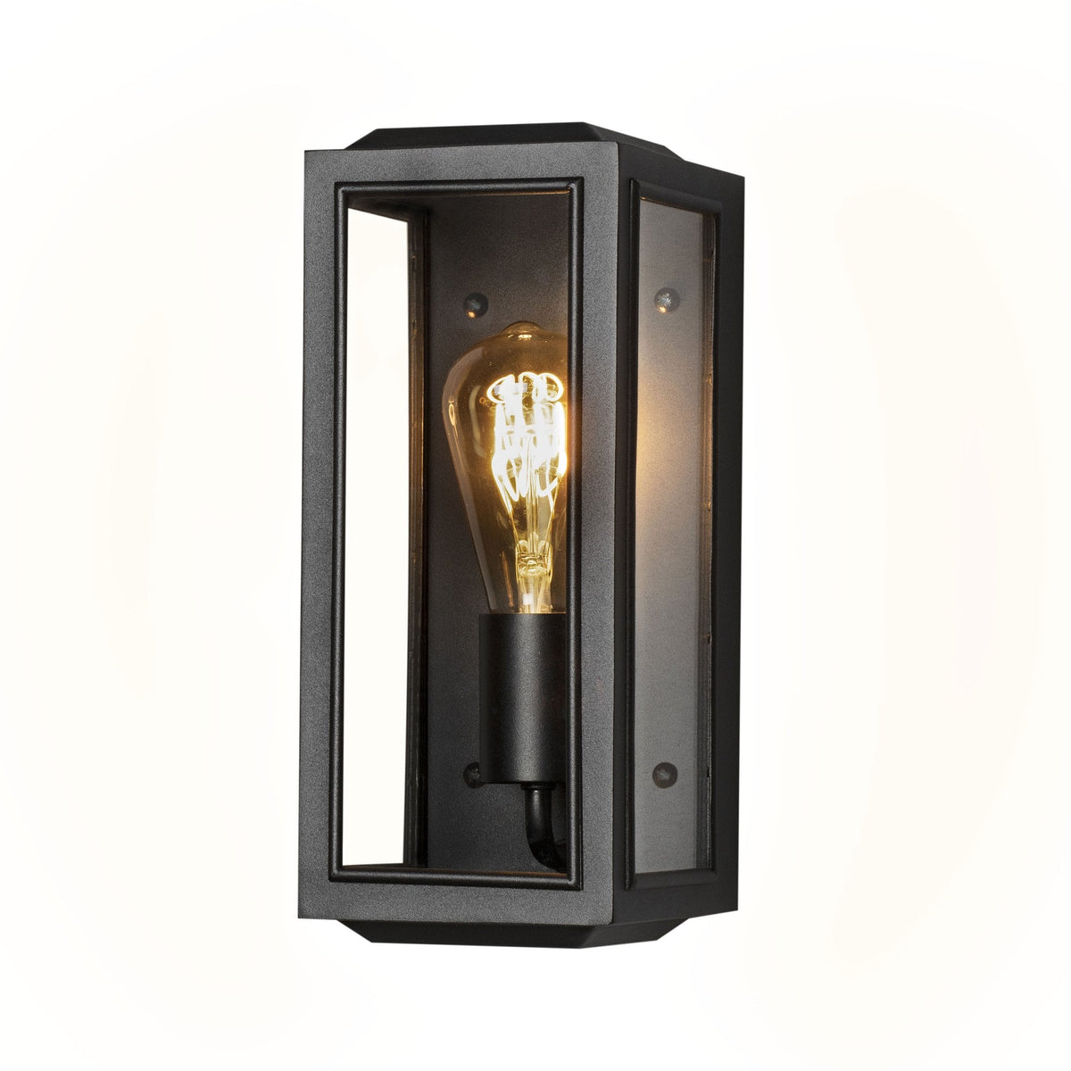 Carpi Small IP44 Exterior Wall Light in Black