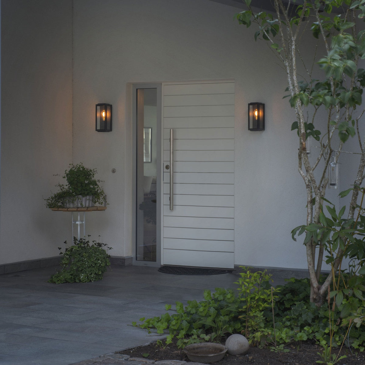 Carpi Small IP44 Exterior Wall Light in Black