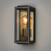 Carpi Small IP44 Exterior Wall Light in Black & Brass