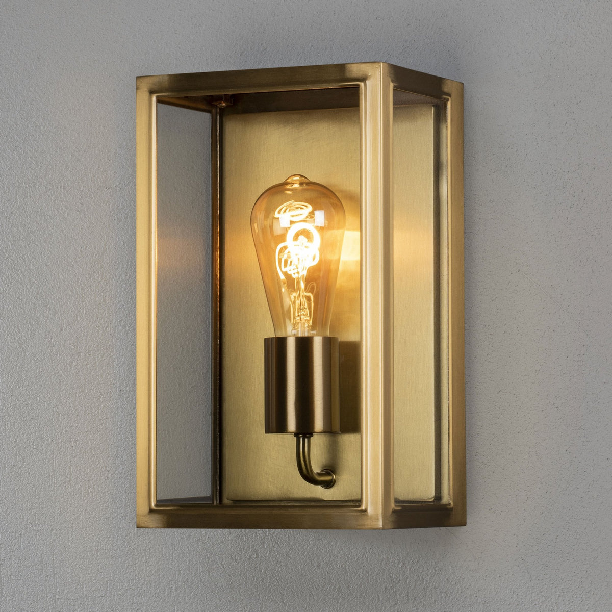 Carpi Medium IP44 Exterior Wall Light in Brass