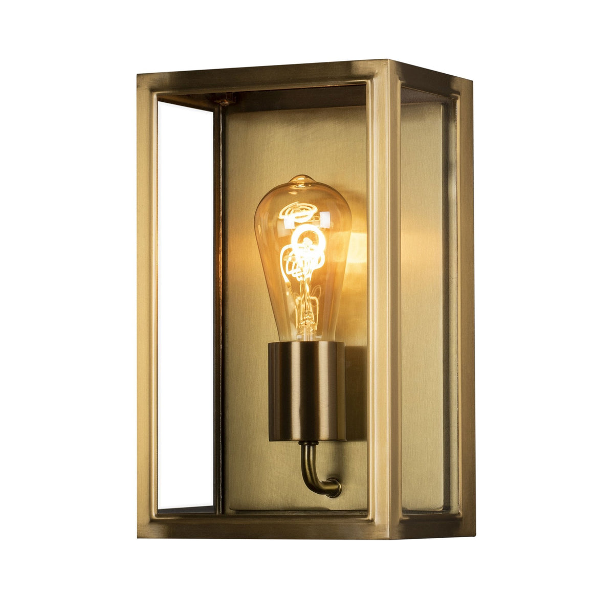 Carpi Medium IP44 Exterior Wall Light in Brass