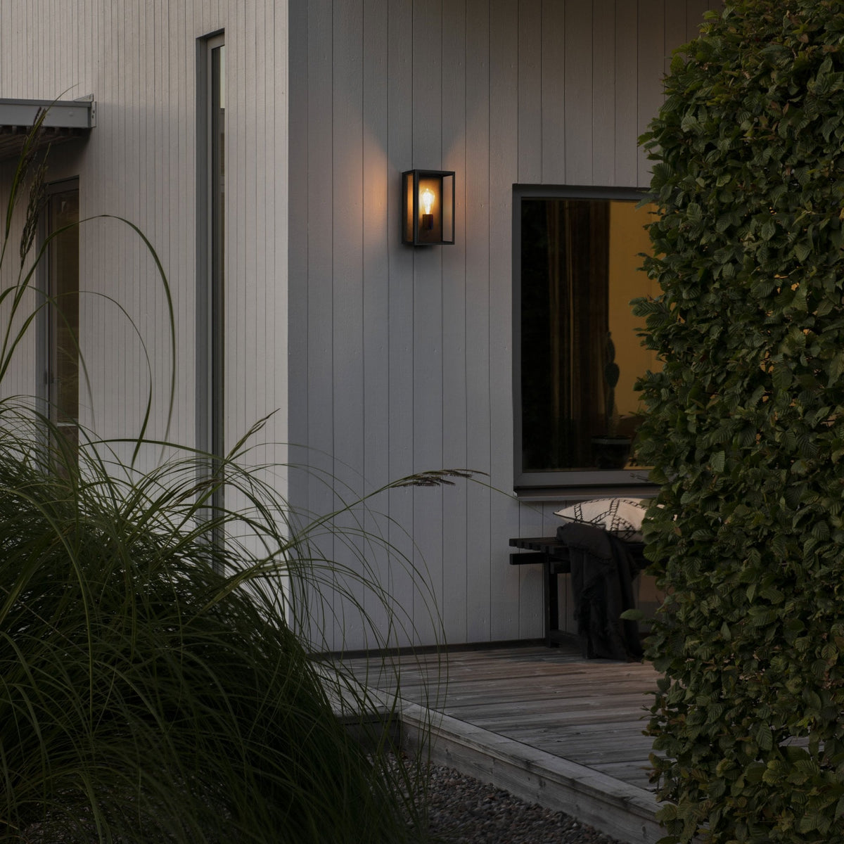 Carpi Medium IP44 Exterior Wall Light in Black