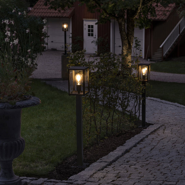 Carpi Box IP44 Exterior Path Light in Black