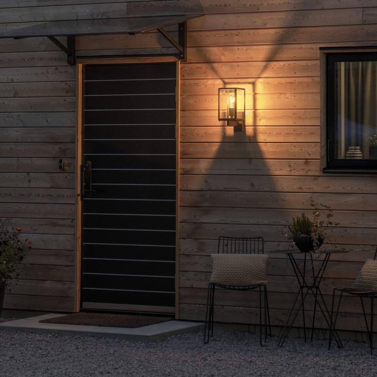 Carpi Box IP44 Exterior Up or Down Wall Light in Black