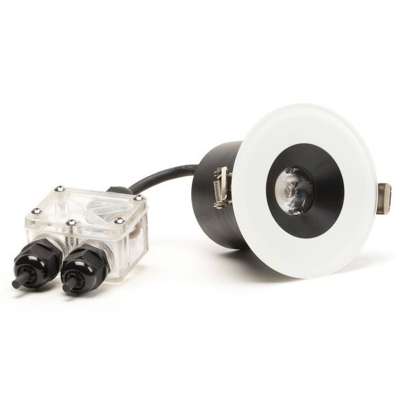 Downstone IP44 Exterior Recessed 6w LED Fixed Downlight in White