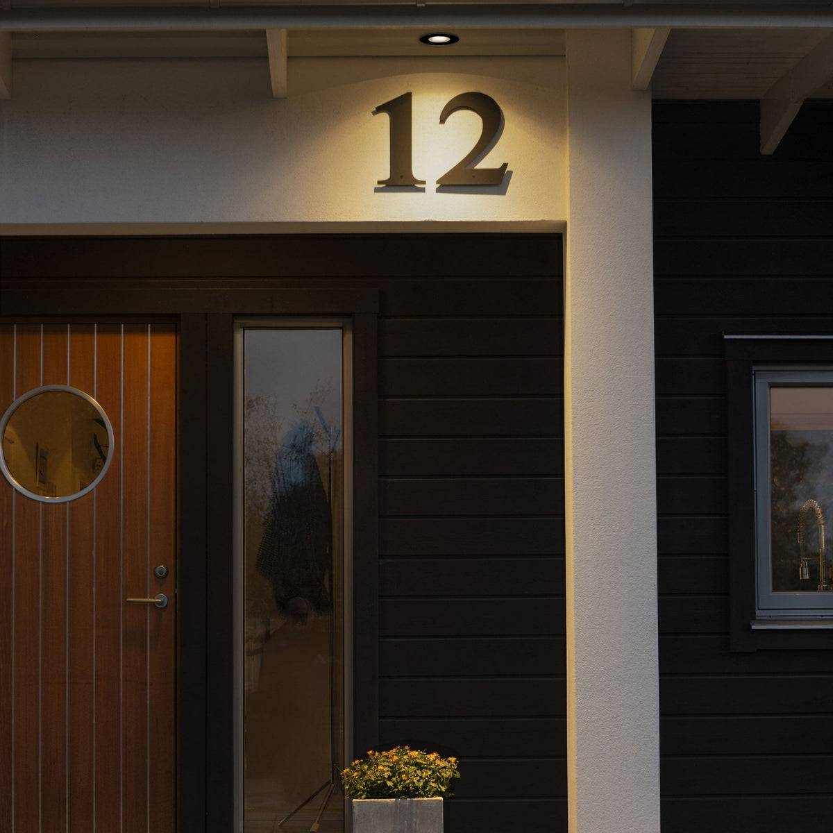 Downstone IP44 Exterior Recessed 6w LED Fixed Downlight in Black