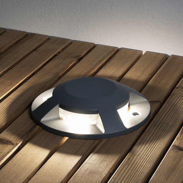 Malmo IP65 Exterior Surface Mounted 12w Four Way Ground or Deck Light