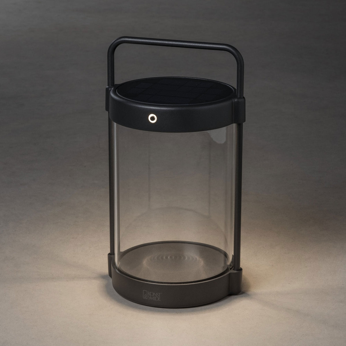 Crotone IP54 USB & Solar Charged LED Table Light in Black