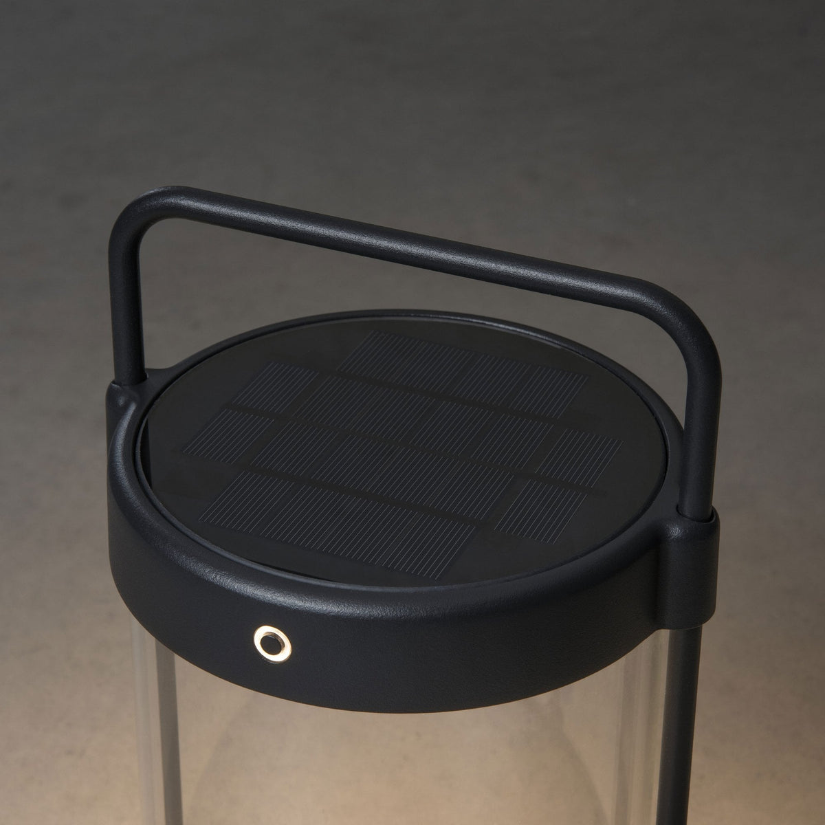 Crotone IP54 USB & Solar Charged LED Table Light in Black
