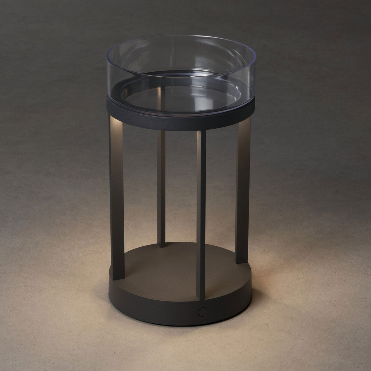 Chieti IP54 USB Charged LED Table Light in Dark Grey