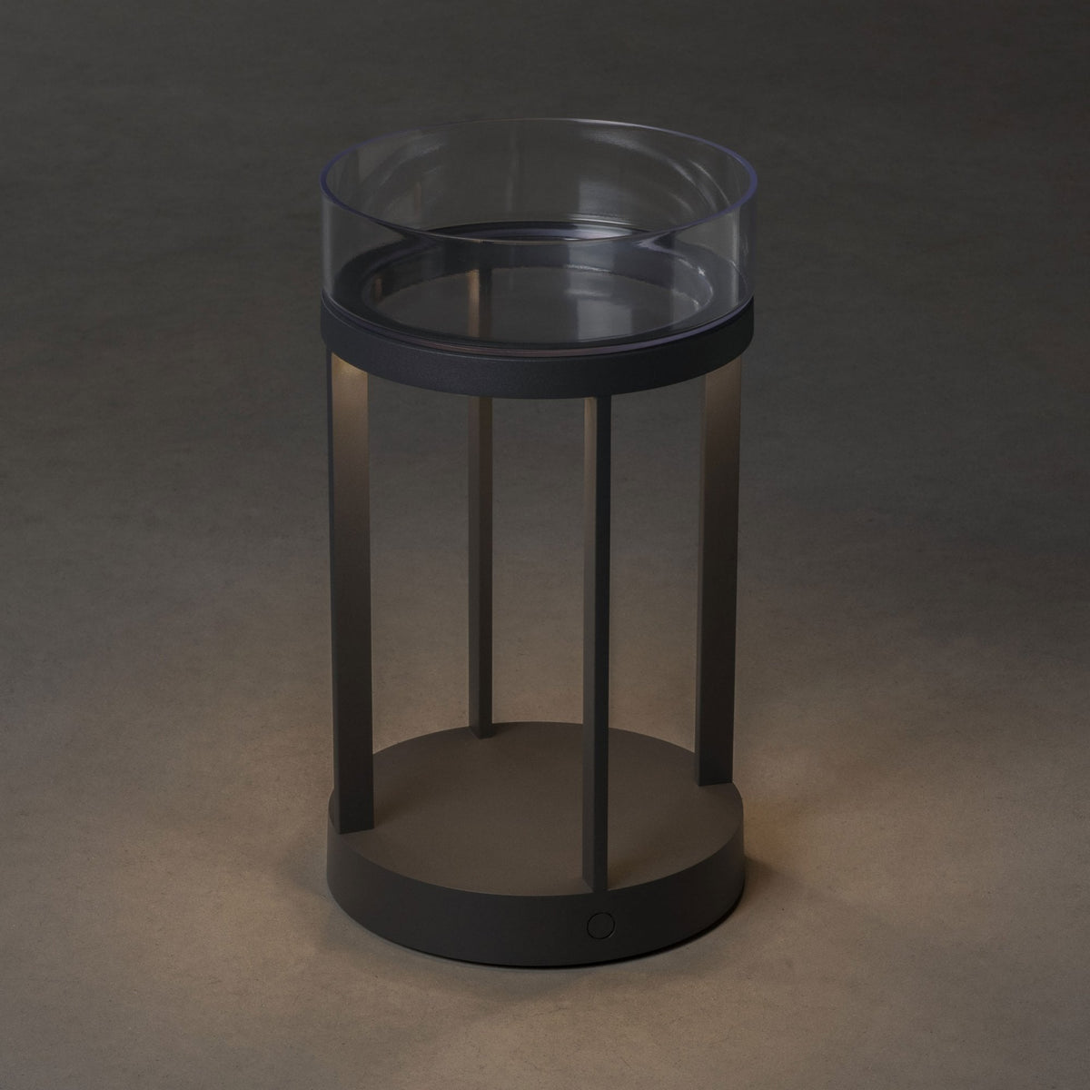 Chieti IP54 USB Charged LED Table Light in Dark Grey