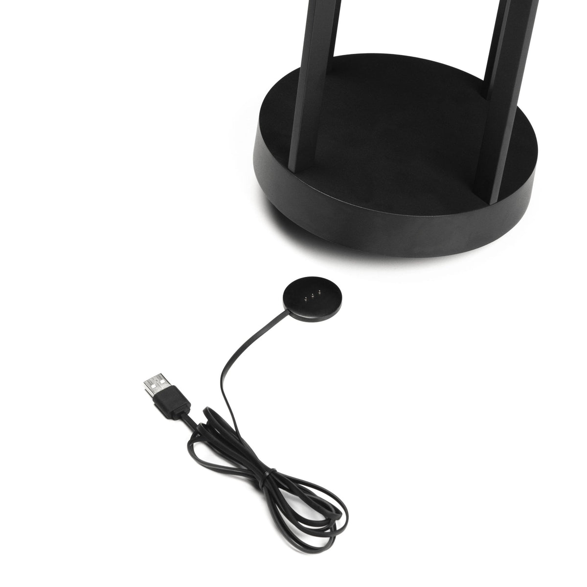 Chieti IP54 USB Charged LED Table Light in Dark Grey