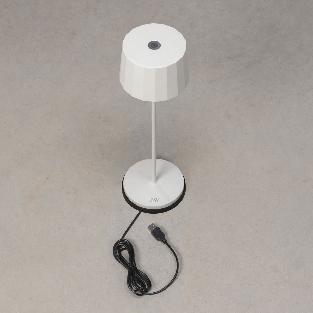 Positano IP54 USB Charged Round LED Table Light in White