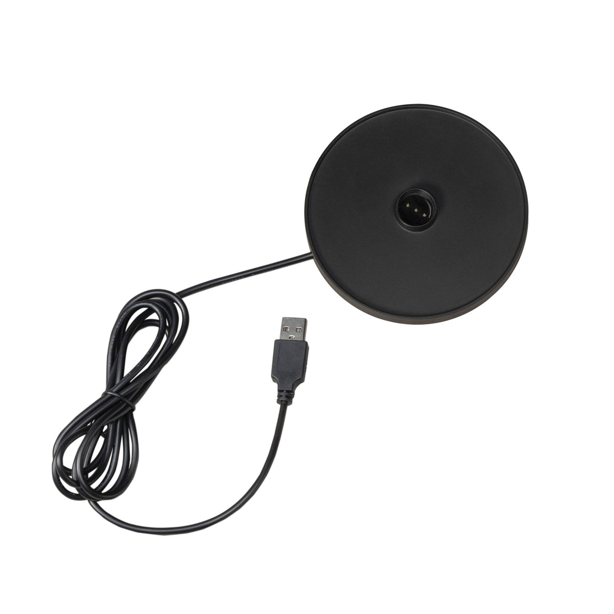 Positano IP54 USB Charged Round LED Table Light in Black