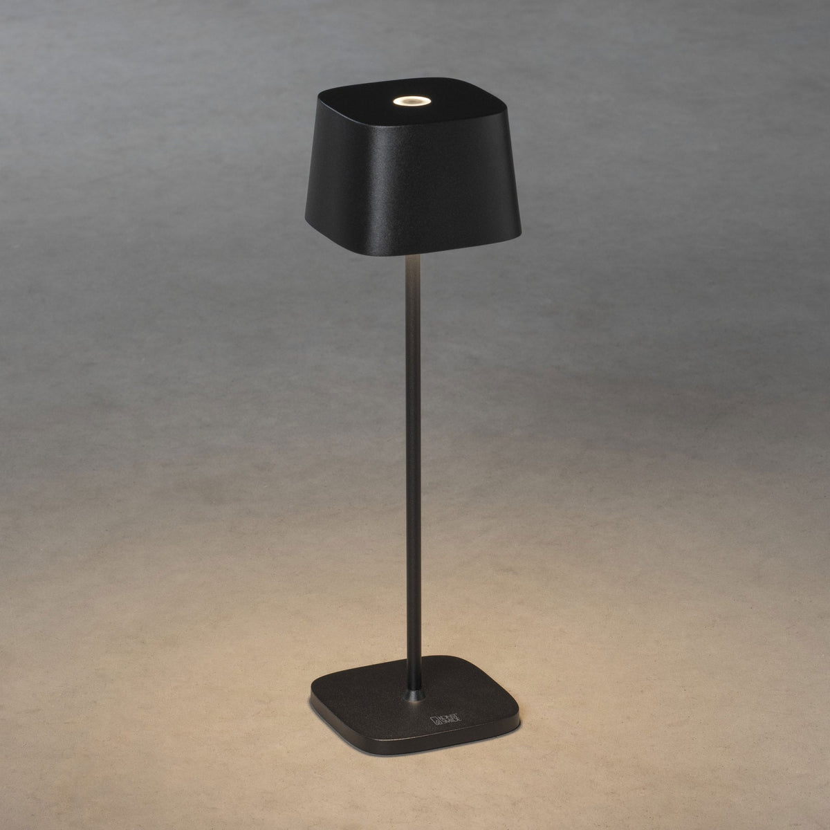 Capri IP54 USB Charged Square LED Table Light in Black