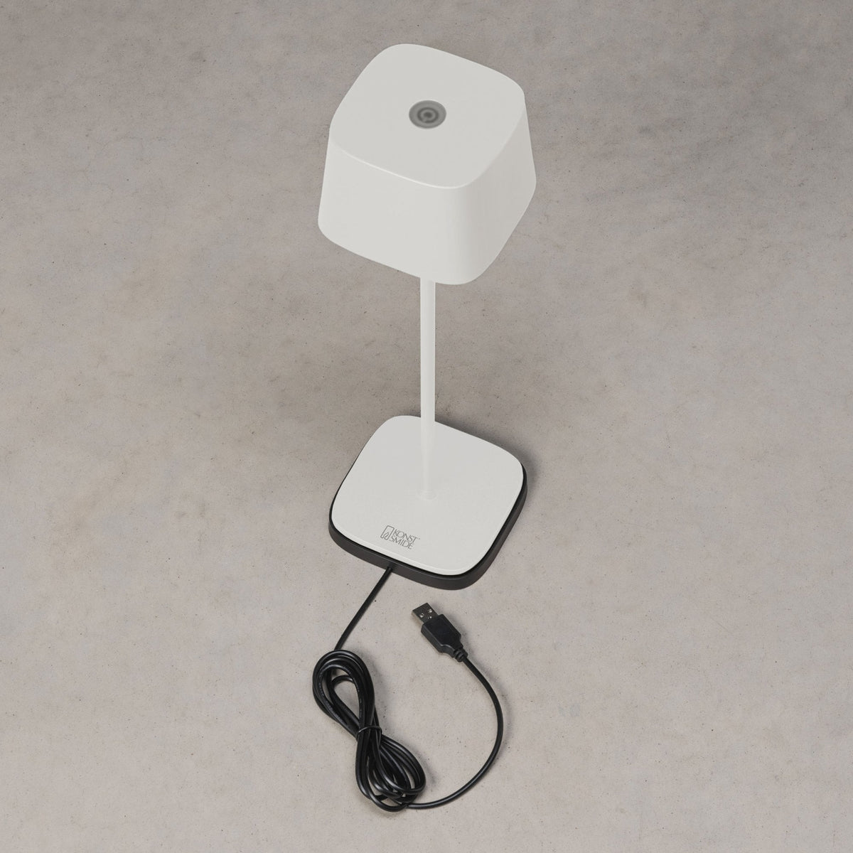 Capri IP54 USB Charged Square LED Table Light in White