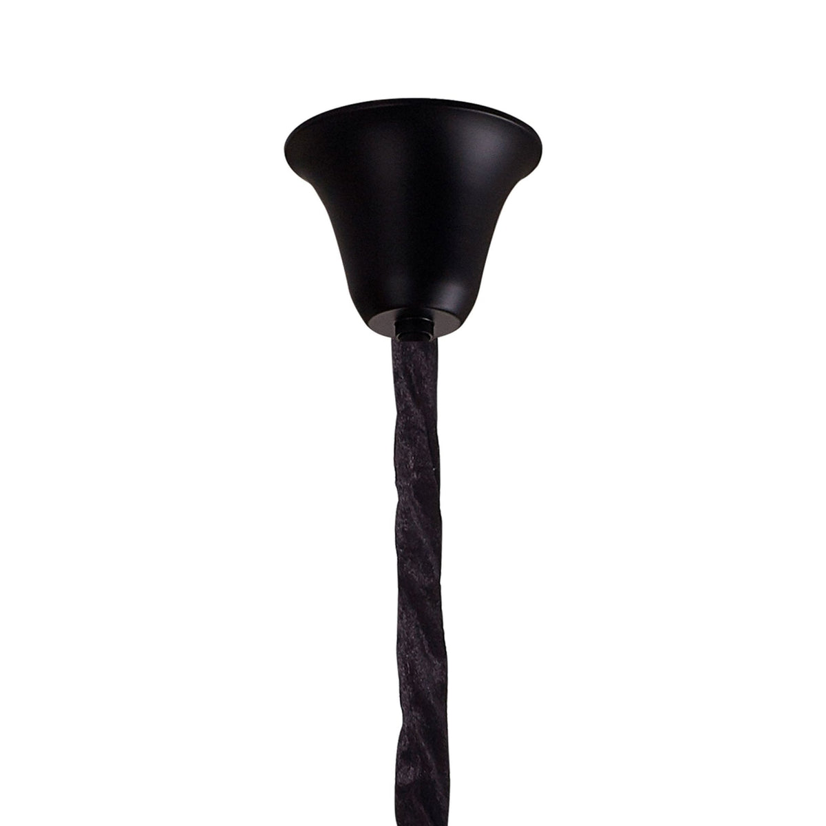 Kentisbeare 700mm 5 Tier 23 Lamp Chandelier in Matt Black & Cognac Glass