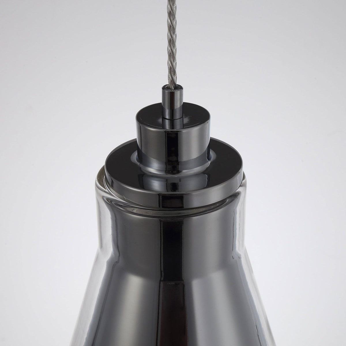 Huxham Single Pendant in Polished Chrome with Clear Glass