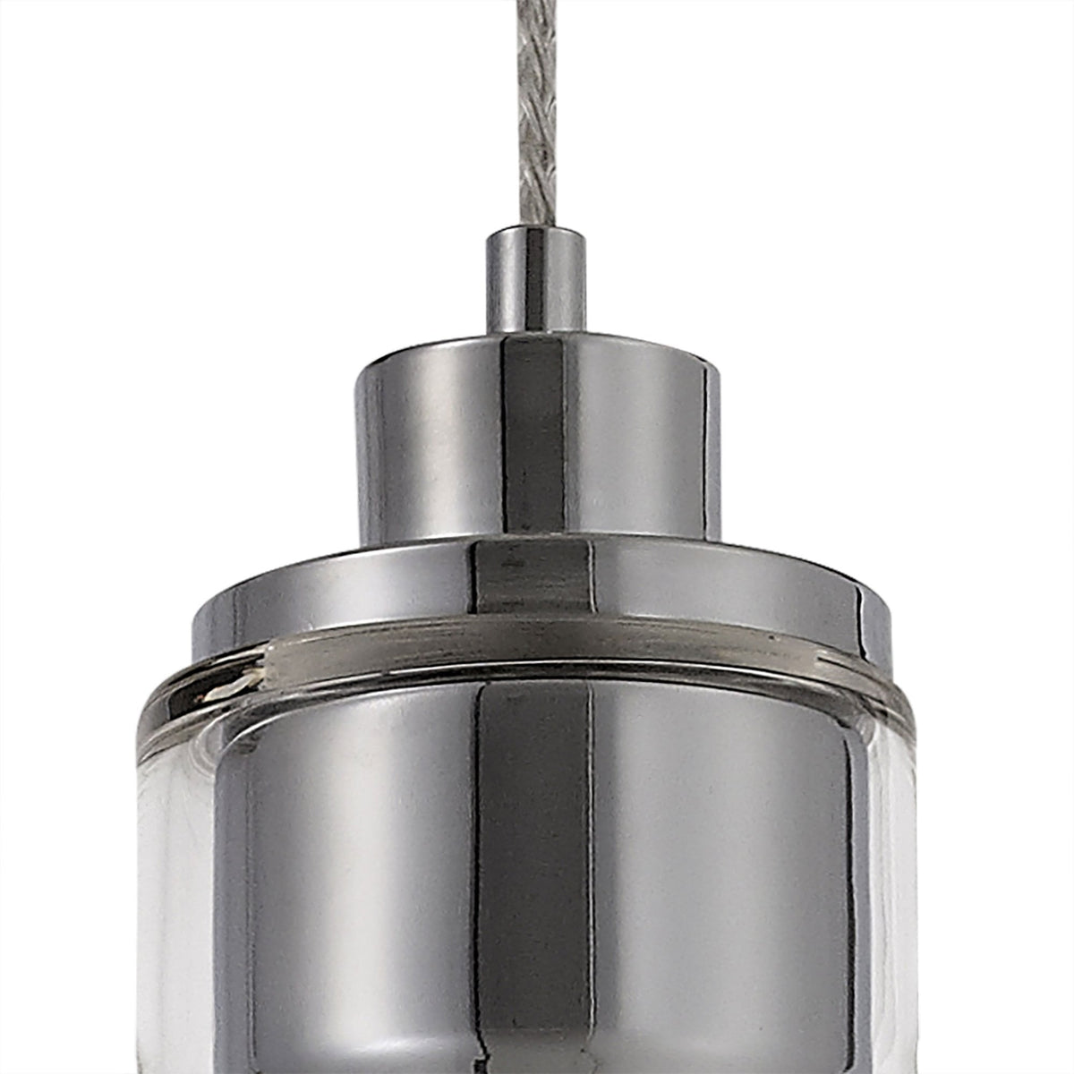 Huxham Single Pendant in Polished Chrome with Clear Glass