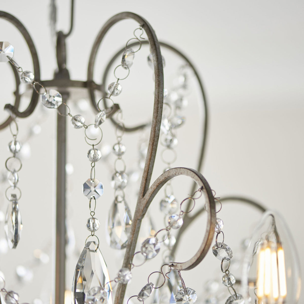 Berkley Five Light Chandelier in Aged Silver