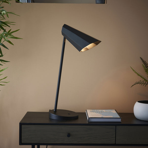 Reynold Adjustable Task Table Lamp in Matt Black