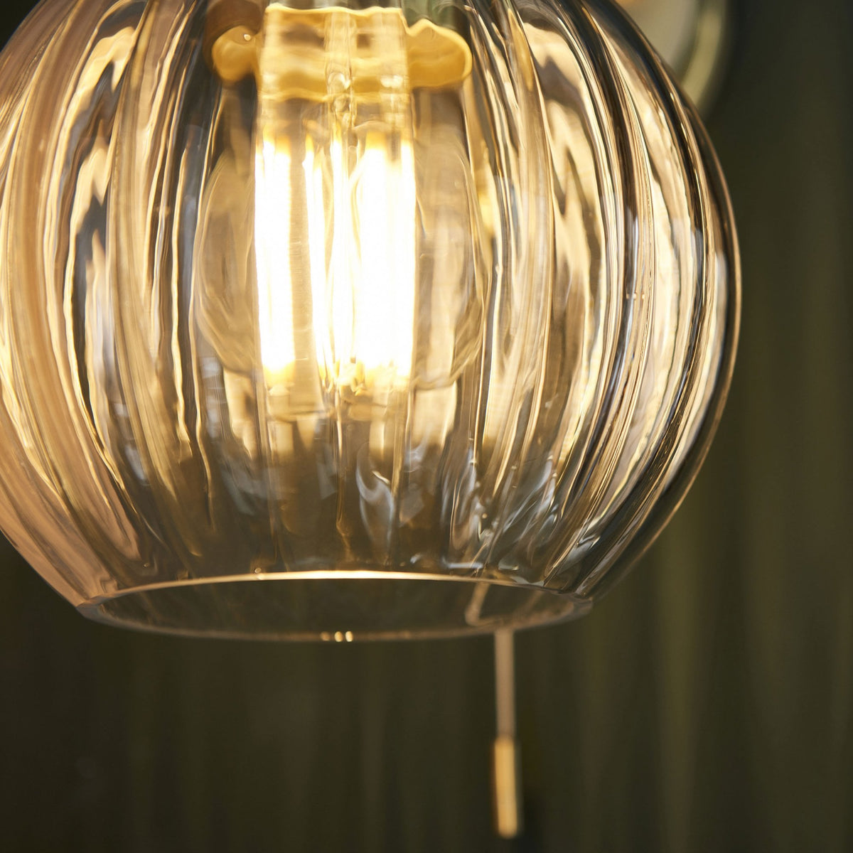 Kendall IP44 Switched Wall Light in Satin Brass