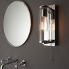 Taylor IP44 Bathroom Wall Light in Chrome & Clear Glass