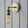 Hal Single Antique Brass Wall Light