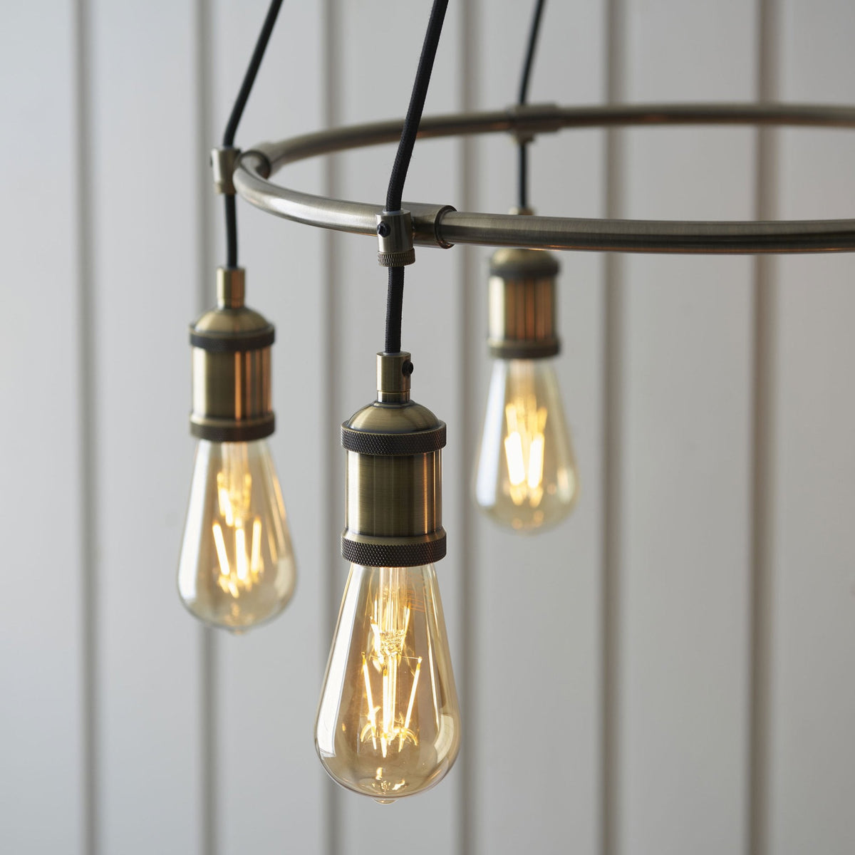 Hal Six Light Antique Brass Pendant