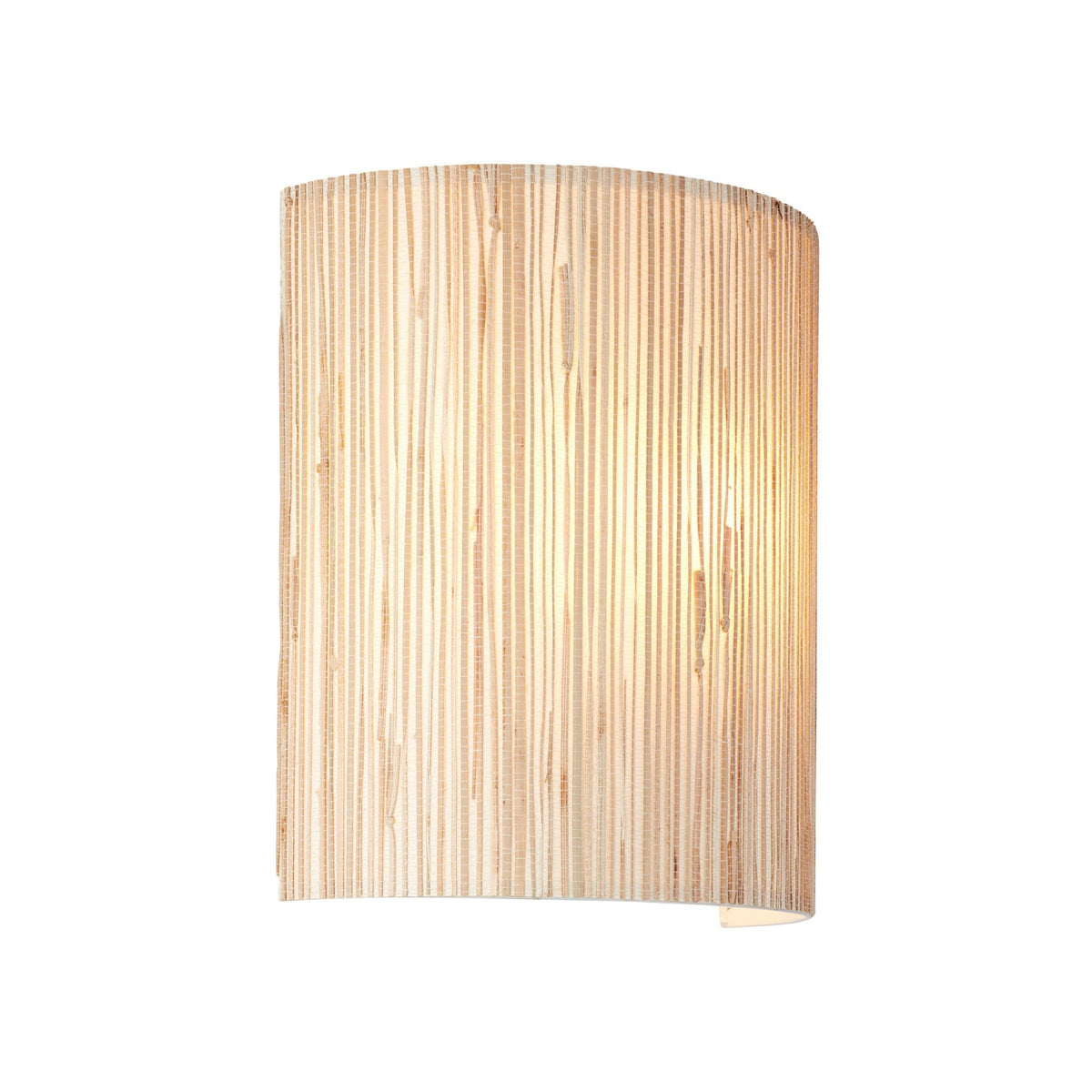 Longshore Wall Light with Natural Seagrass Half Cylindrical Shade
