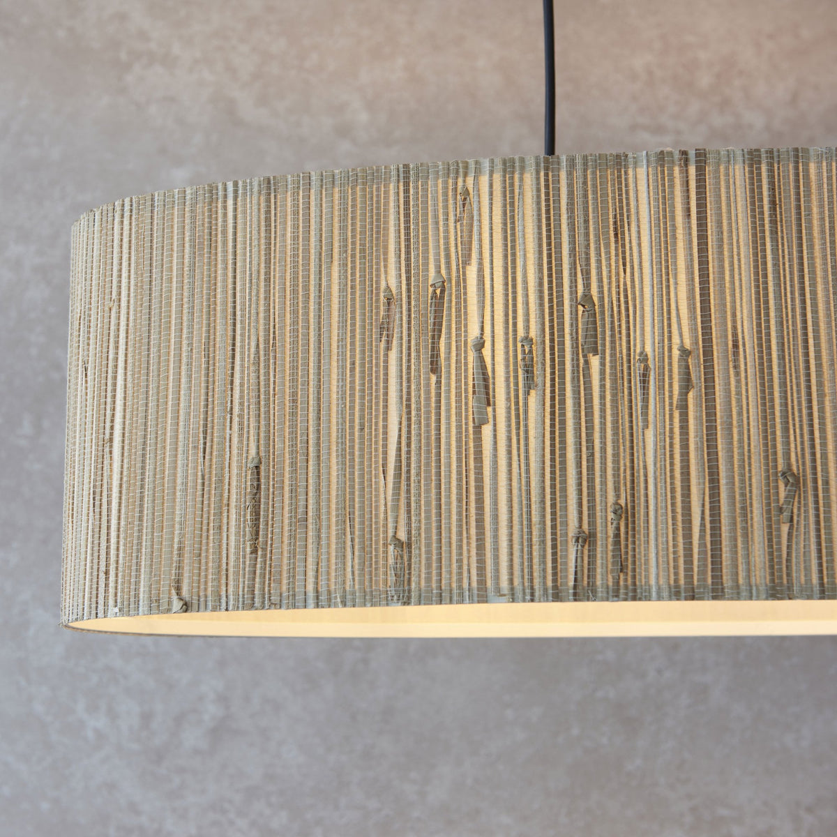 Longshore 2lt Linear Pendant with Natural Seagrass Oval Shade