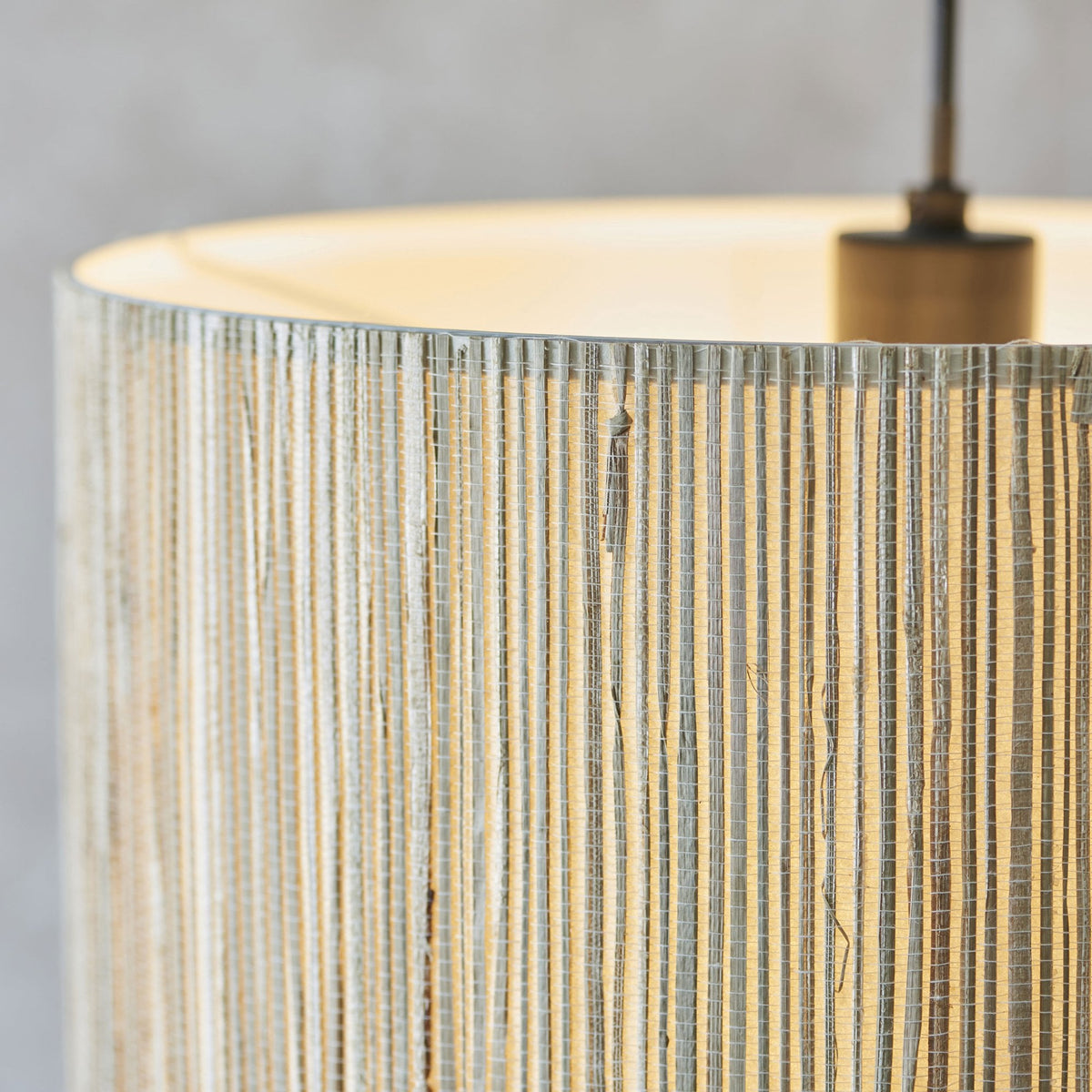 Longshore Pendant with Natural Seagrass Drum Shade