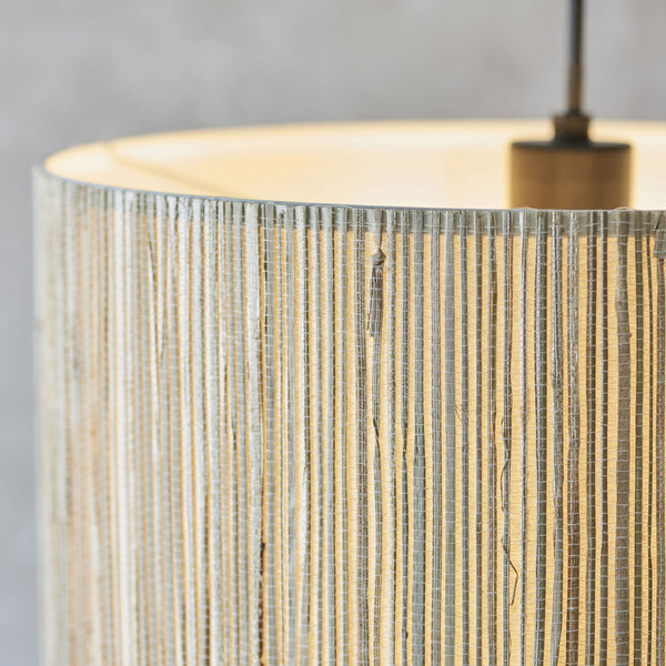 Longshore Pendant with Natural Seagrass Drum Shade