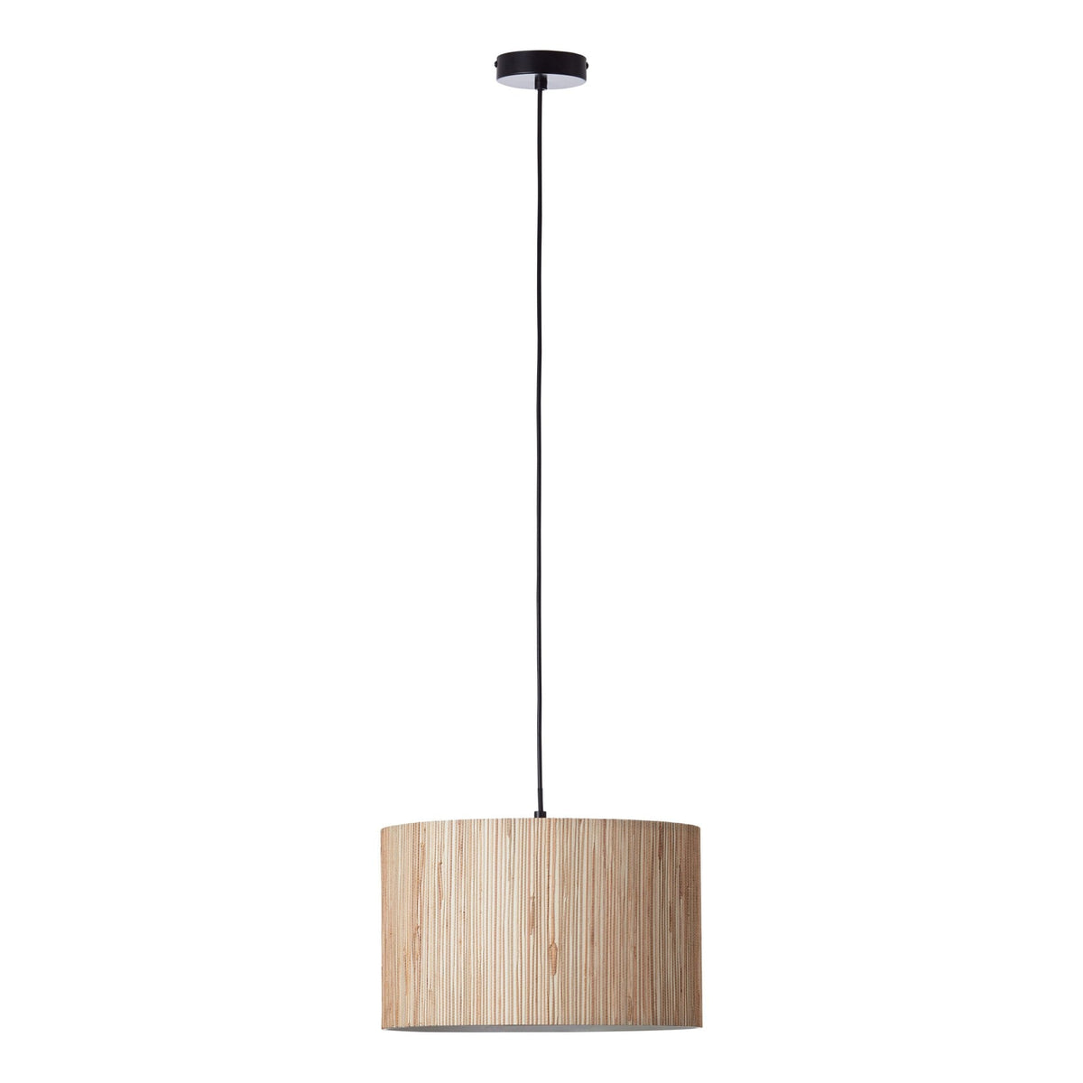 Longshore Pendant with Natural Seagrass Drum Shade