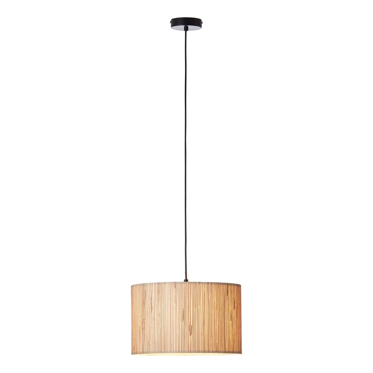 Longshore Pendant with Natural Seagrass Drum Shade