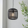 Mathias Single Pendant with Dark Bamboo Cage