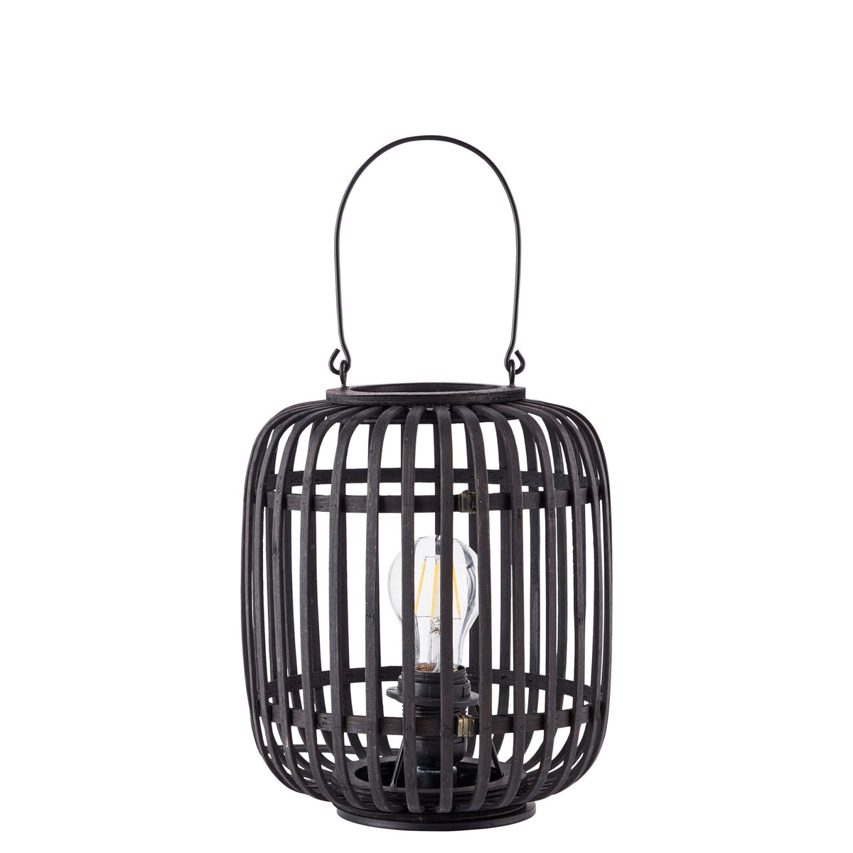Mathias Table Lamp with Dark Bamboo Cage