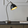 Franklin Task Table Lamp in Aged Pewter & Matt Black