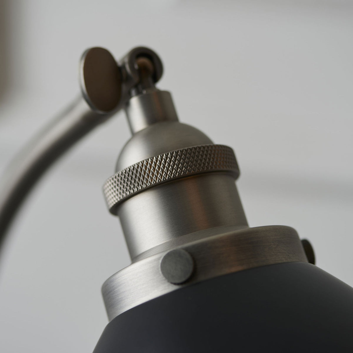 Franklin Task Table Lamp in Aged Pewter & Matt Black